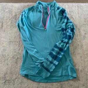 Nike Dri Fit Blue Long Sleeve Zip